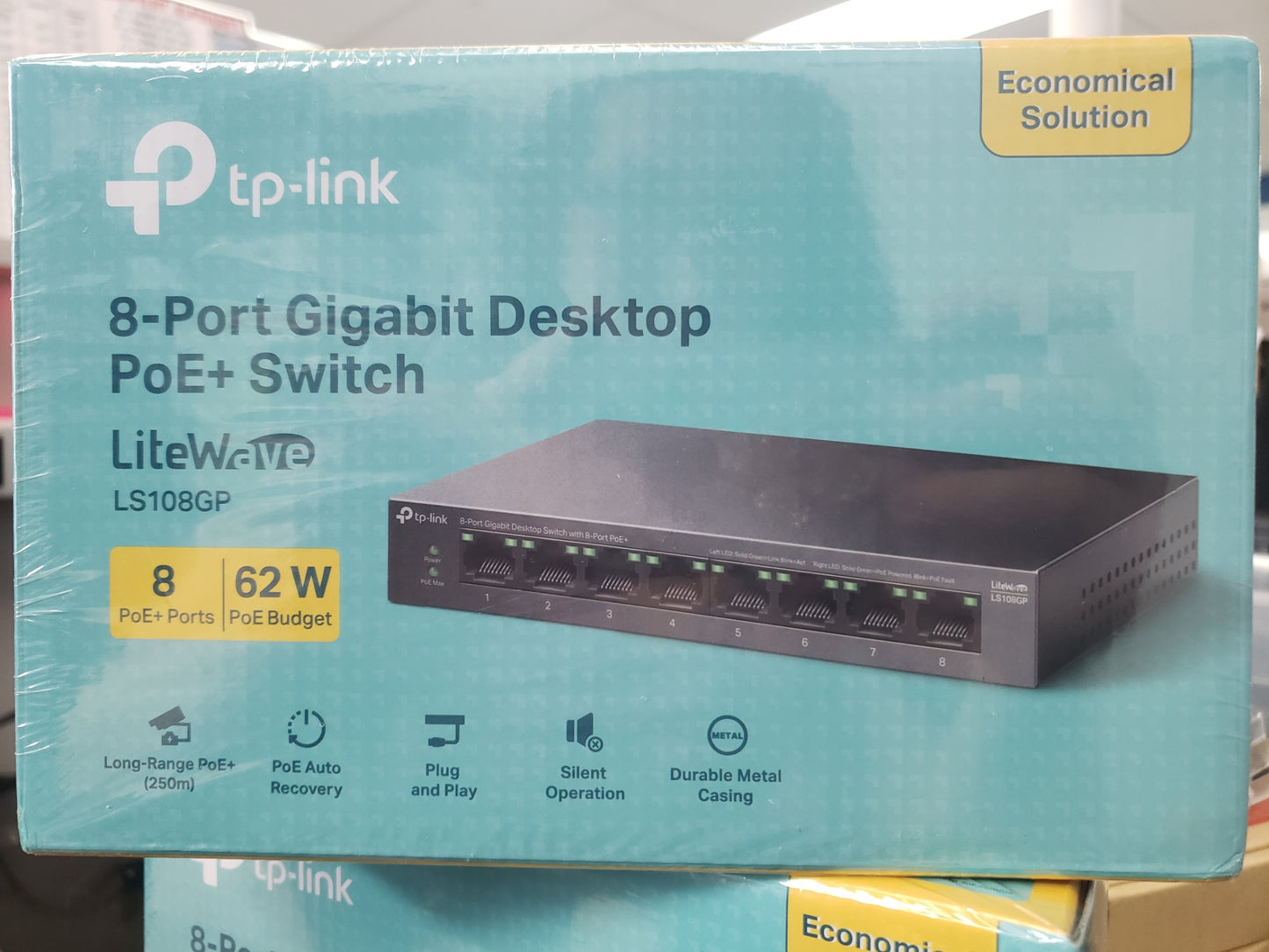 TP-Link 8-Port Gigabit Desktop PoE+ Switch | LiteWave | LS108GP